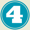Graphic of a blue number 4