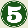 Graphic of a green number 5